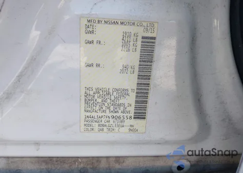 2015 Nissan Altima 2.5 S from USA, damaged, VIN 1N4AL3AP7FN906558